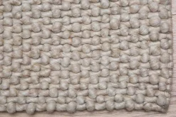 Handgearbeiteter Teppich WOOL 240x160cm beige aus Wolle