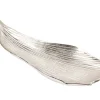 Handgefertigte Deko Schale ABSTRACT LEAF 65cm silber Aluminium