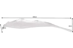 Handgefertigte Deko Schale ABSTRACT LEAF 65cm silber Aluminium