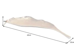 Handgefertigte Deko Schale ABSTRACT LEAF 65cm gold Aluminium