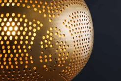 Handgefertigte Hängelampe ORIENT LIVING 50cm gold Eisen Tropfenform