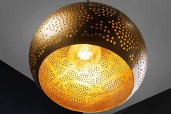 Handgefertigte Hängelampe ORIENT LIVING 50cm gold Eisen Tropfenform