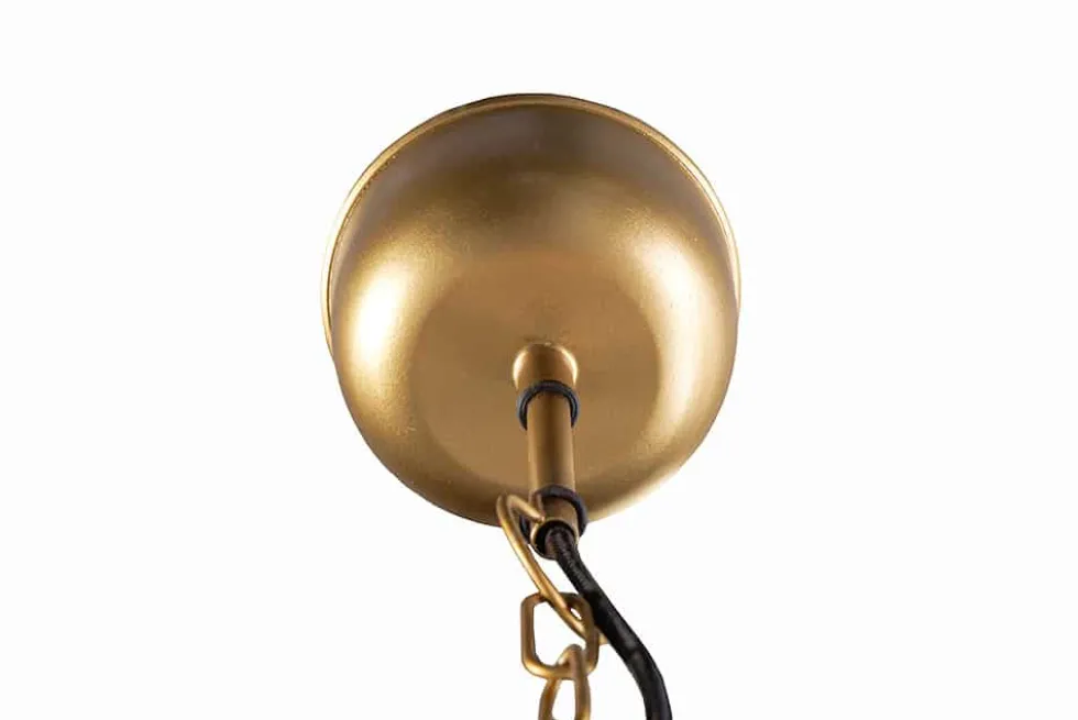 Handgefertigte Hängelampe ORIENT LIVING 50cm gold Eisen Tropfenform