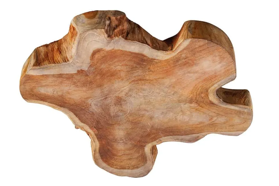 Handgefertigte Hängeleuchte HYPNOTIC 50cm natur Longan Massivholz