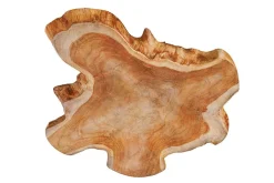 Handgefertigte Hängeleuchte HYPNOTIC 50cm natur Longan Massivholz