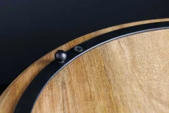 Handgefertigte Schale PURE NATURE 40cm natur Mangoholz rund mit Deckel Schmuck-Dose