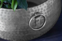 Handgefertigte Schalen 2er Set ORIENT silber Blumentopf im Hammerschlagdesign