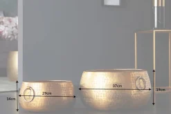 Handgefertigte Schalen 2er Set ORIENT gold Blumentopf im Hammerschlagdesign