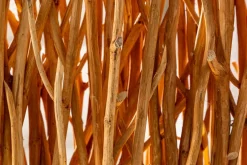 Handgefertigte Stehlampe NATURAL PARAVENT 180cm Longan-Holz Raumtrenner