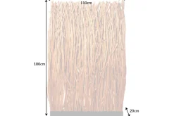 Handgefertigte Stehlampe NATURAL PARAVENT 180cm Longan-Holz Raumtrenner