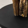 Handgefertigte Stehlampe WILD NATURE 158cm grau Treibholz Stehleuchte Leinenschirm