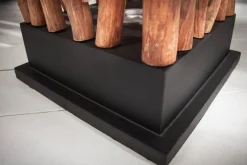 Handgefertigte Stehlampe NATURE ART 173cm aus Longan-Massivholz