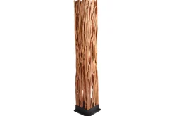 Handgefertigte Stehlampe NATURE ART 173cm aus Longan-Massivholz