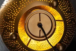 Handgefertigte Stehlampe ORIENT LIVING 50cm gold Eisen Tropfenform