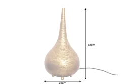 Handgefertigte Stehlampe ORIENT LIVING 50cm gold Eisen Tropfenform