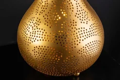 Handgefertigte Stehlampe ORIENT LIVING 50cm gold Eisen Tropfenform