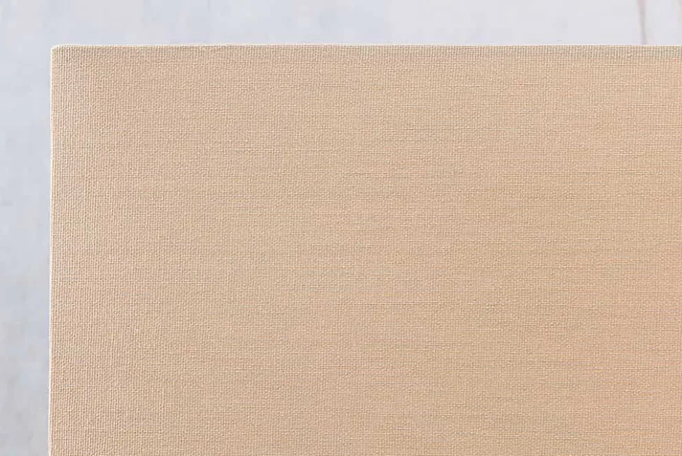 Handgefertigte Tischlampe EUPHORIA 80cm natur Longanholz beige mit Leinenschirm