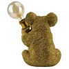 Handgefertigte Tischlampe KOALA 35cm gold Skulptur