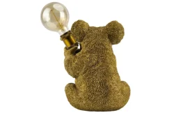 Handgefertigte Tischlampe KOALA 35cm gold Skulptur