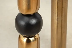 Handgefertigter Beistelltisch ABSTRACT 55cm gold schwarz Metall rund