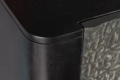 Handgefertigtes Highboard CROCO 120cm grau schwarz Mangoholz massiv 3D-Design