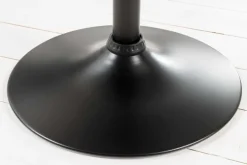 Höhenverstellbarer Barhocker COMFORT antik braun Microfaser drehbar mit Lehne Metall schwarz