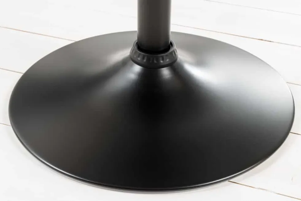 Höhenverstellbarer Barhocker COMFORT antik braun Microfaser drehbar mit Lehne Metall schwarz