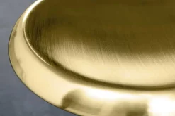 Höhenverstellbarer Barhocker INDUSTRIAL gold schwarz Metall rund drehbar Industrial Design