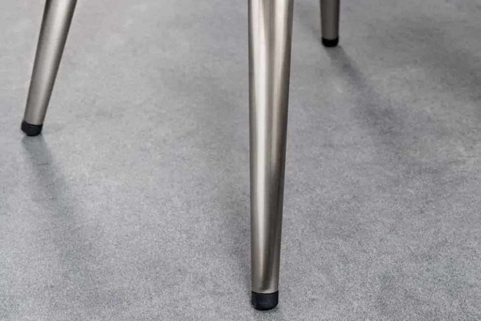 Höhenverstellbarer Barhocker INDUSTRIAL Chrom gebürstet silber schwarz Metall rund drehbar