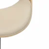 Höhenverstellbarer Barhocker ORGANIC natur Eiche creme beige Kunstleder mit Armlehne