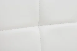 Höhenverstellbarer Barhocker MODENA weiß Kunstleder schwarz mit Lehne drehbar