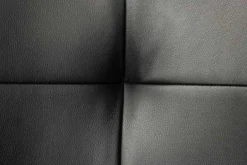 Höhenverstellbarer Bürostuhl EUPHORIA schwarz Kunstleder drehbar Ziersteppung gepolstert