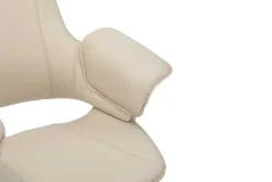 Höhenverstellbarer Bürostuhl MANHATTAN natur Eiche creme beige Kunstleder drehbar