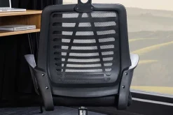 Höhenverstellbarer Bürostuhl YOGA schwarz Butterfly-Mechanik drehbar mit Armlehne