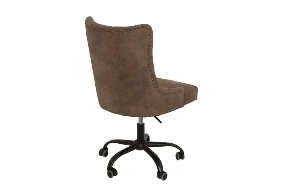 Höhenverstellbarer Bürostuhl VICTORIAN vintage taupe mit Armlehne