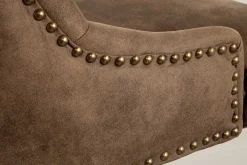 Höhenverstellbarer Bürostuhl VICTORIAN vintage taupe mit Armlehne