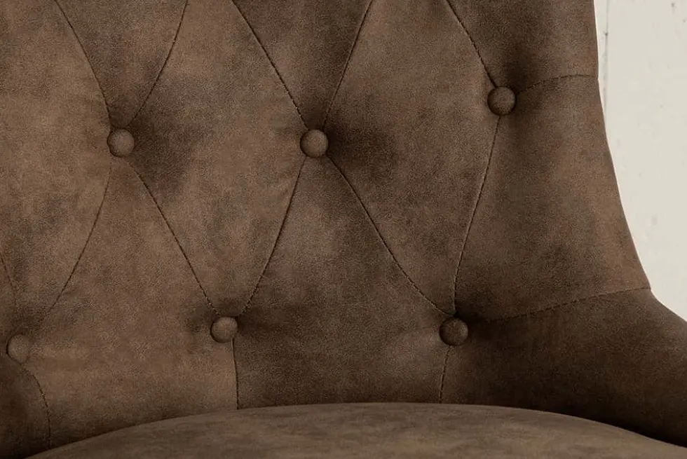 Höhenverstellbarer Bürostuhl VICTORIAN vintage taupe mit Armlehne