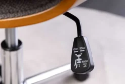 Höhenverstellbarer Bürostuhl MANHATTAN grau Walnuss mit Armlehne drehbar