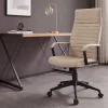 Höhenverstellbarer Bürostuhl LAZIO beige Vogue Velours Samt drehbar mit Rollen