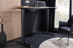 Höhenverstellbarer Schreibtisch OAK DESK 120cm natur Eiche schwarz Metall