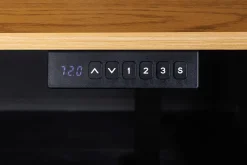 Höhenverstellbarer Schreibtisch OAK DESK 120cm natur Eiche schwarz Metall