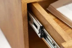 Hängender Nachttisch PURE 50cm braun Mangoholz honey finish Wandregal Schublade