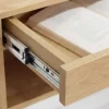 Hängender Nachttisch PURE 50cm natur Mangoholz cream finish Wandregal Schublade