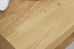 Hängender Nachttisch PURE 50cm natur Mangoholz cream finish Wandregal Schublade