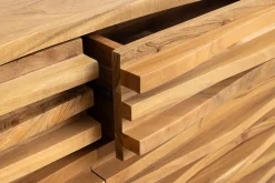Hängendes Sideboard RELIEF 175cm natur Akazie Massivholz mit Schubladen