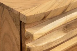 Hängendes Sideboard RELIEF 175cm natur Akazie Massivholz mit Schubladen
