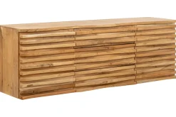 Hängendes Sideboard RELIEF 175cm natur Akazie Massivholz mit Schubladen