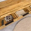 Hängendes TV-Board IRON CRAFT 160cm natur Mango Massivholz drei Schubladen Lowboard