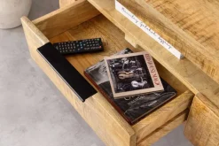 Hängendes TV-Board IRON CRAFT 160cm natur Mango Massivholz drei Schubladen Lowboard