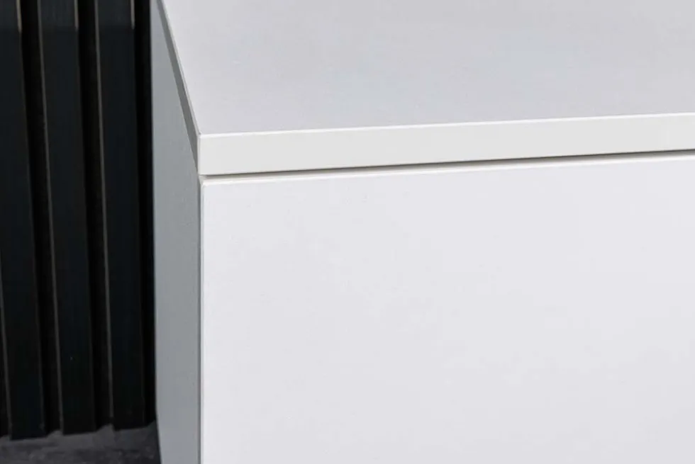 Hängendes TV-Board LOFT 160cm weiß natur drei Fächer mit Schublade